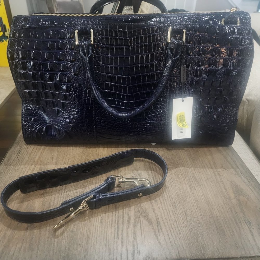 NWT Rare Color Authentic Blue Brahmin Genuine Leather Anywhere - Picture 4 of 11
